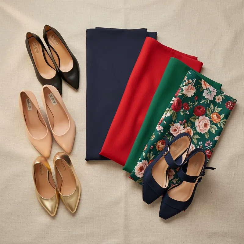Quelle couleur de chaussures avec une robe : le guide par teinte